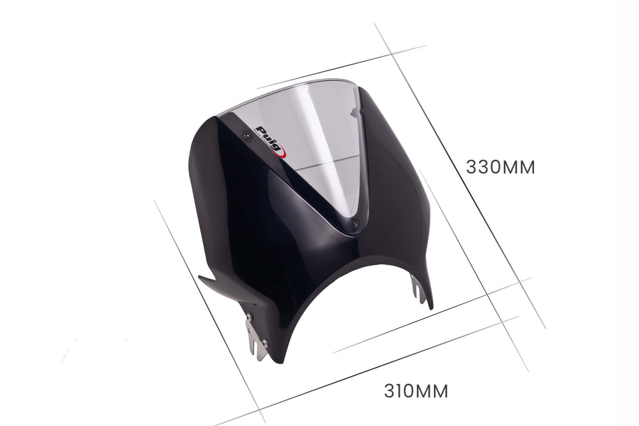 KAWASAKI W 230 [2025] – Vision Windshield Visor – Black
