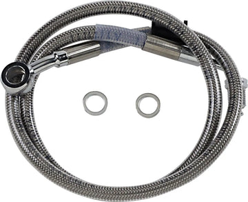 harley-davidson street bob [DRAG SPECIALTIES] – Extended stainless steel brake line - 0
