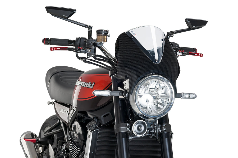 KAWASAKI Z 900 RS SE [2025] - PUIG Vision Windshield | Carbon look / Clear | PUIG 024CW