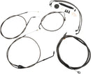 Harley Davidson Flhri [LA CHOPPERS] – Standard Midnight geflochtenes Lenker-/Bremsleitungs-Kit