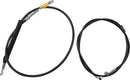 harley-davidson street bob [LA CHOPPERS] - Complete black vinyl braided handlebar cable/brake line kit-1