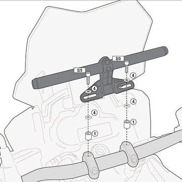 Yamaha MT 09 Tracer [GIVI] - Montagekit für Smart Bar oder Smart Mount