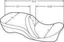 harley davidson touring [DRAG SPECIALTIES] – 2-Up leather seat, backrest compatible, touring-7