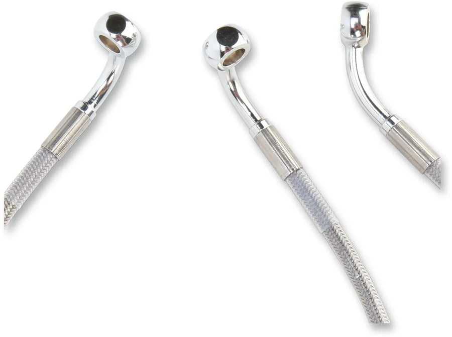 harley davidson flhri [DRAG SPECIALTIES] - Stainless steel brake line kit in extended version