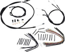harley davidson fxdwg [BURLY BRAND] - Complete Black Vinyl Handlebar Cable/Line Kit for Ape Hangers-1