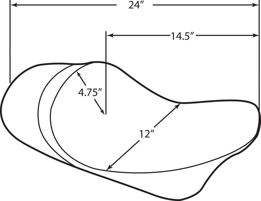 harley davidson flhri [DRAG SPECIALTIES] - Forward flat single seat with EZ-ON mount