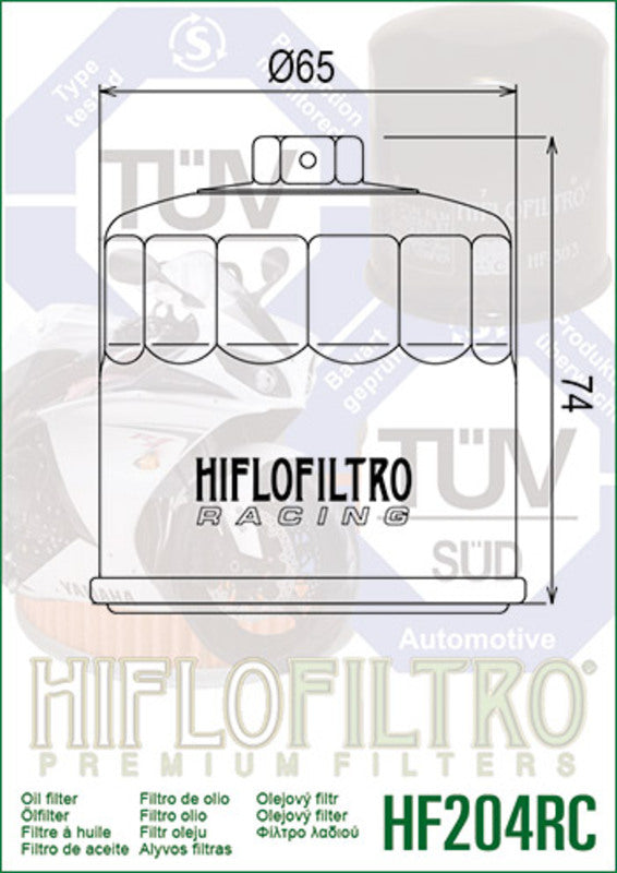 Triumph Tiger 800 XR TIG800 [HiFlofiltro] - Racing oil filter