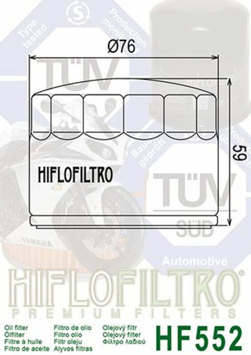 Moto Guzzi California 2 1000 [HiFlofiltro] - oil filter - 0