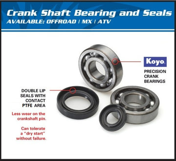 Yamaha Dt 400 [ALL BALLS] - crankshaft bearing and oil seal set