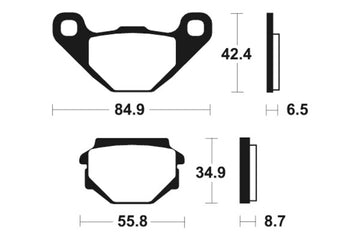 Aprilia SX 125 KX1 [TECNIUM] - Organic brake pads - 0