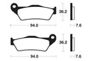 Aprilia SX 125 KX1 [TECNIUM] - Organic brake pads-2