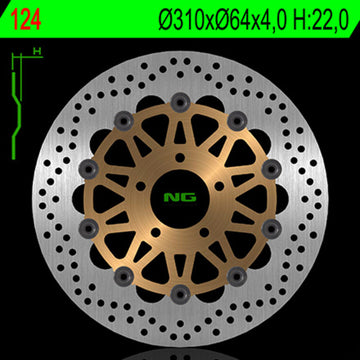 Suzuki Gsx-R 1100 W C [NG BRAKE DISC] - round floating brake disc