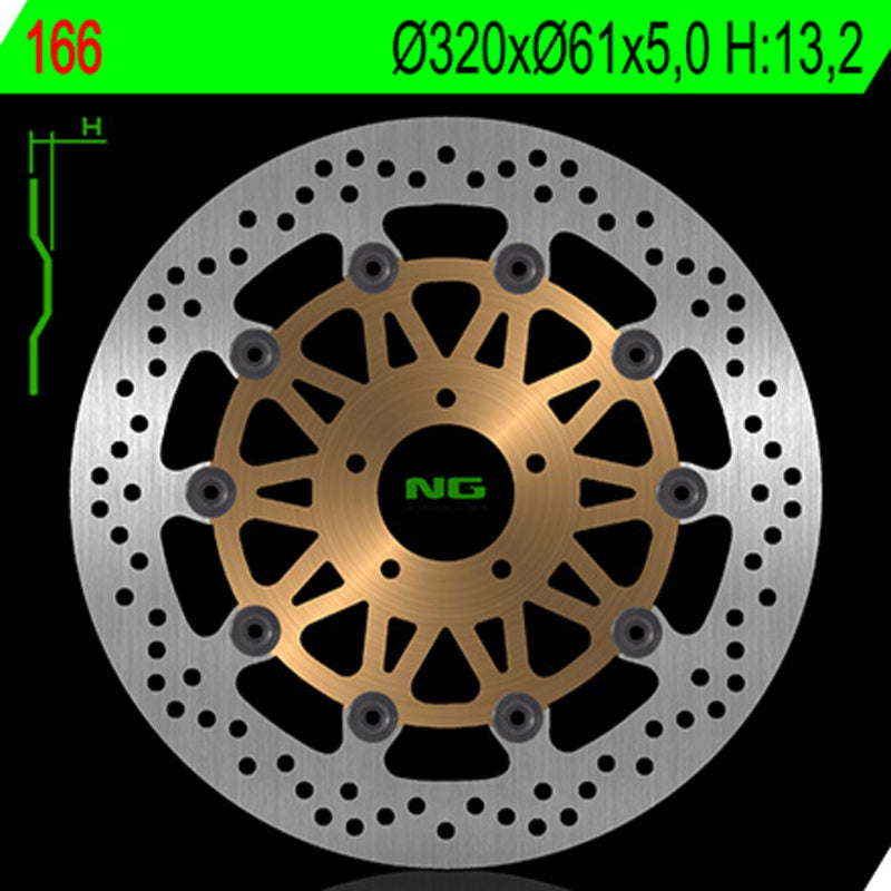 Kawasaki Zx 12 R [NG BRAKE DISC] - round floating brake disc