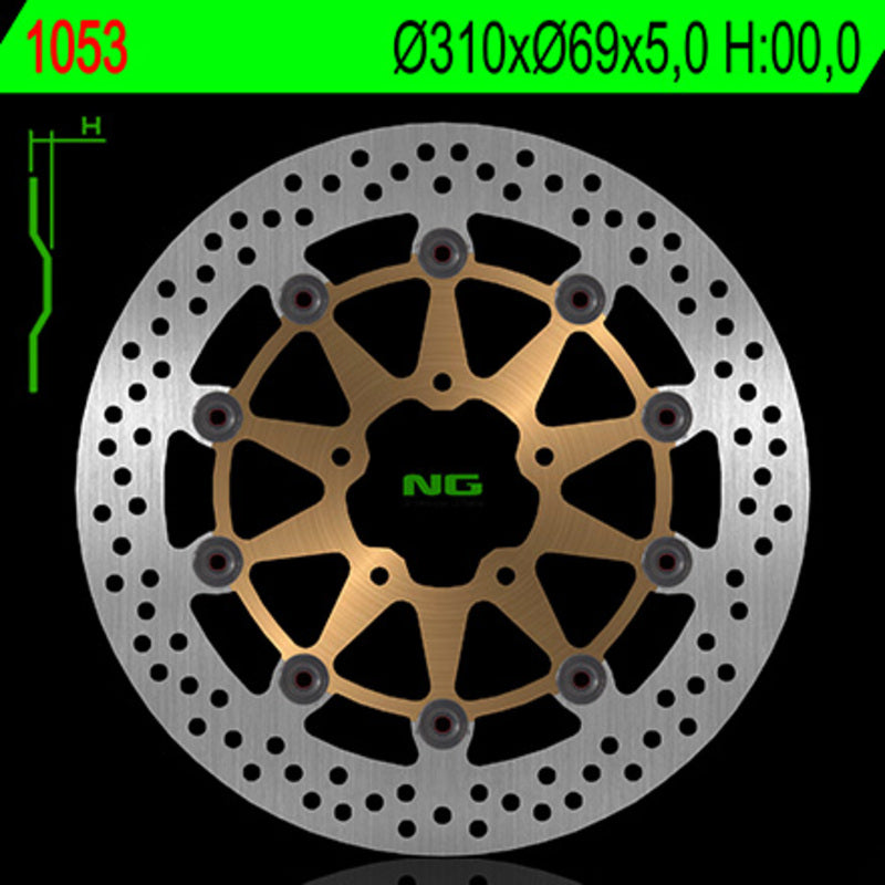 Suzuki Dl 800 [NG BRAKE DISC] - round floating brake disc