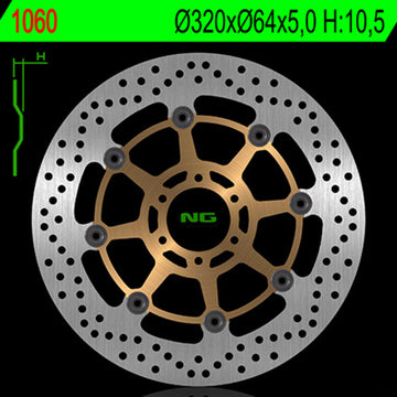 Moto Guzzi T 850 [NG BRAKE DISC] - round floating brake disc