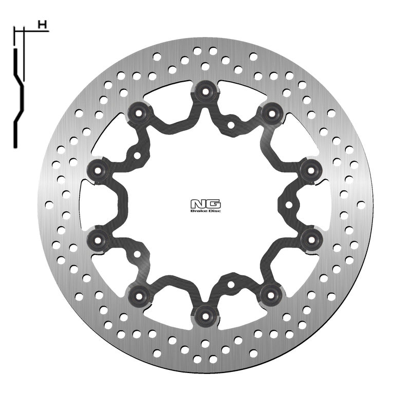 Yamaha T-Max 560 Tech Max [NG BRAKE DISC] - round floating brake disc