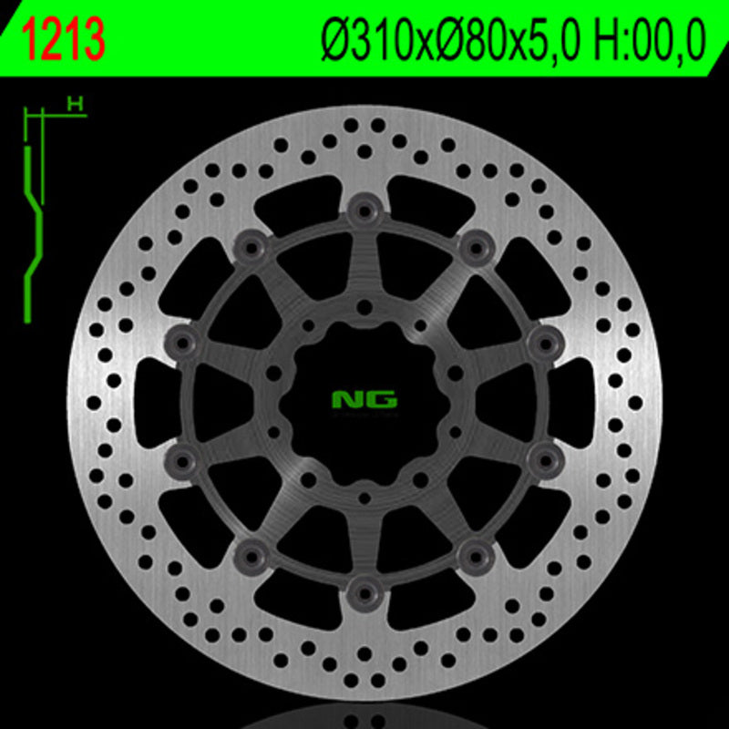 Kawasaki Zzr 1400 [NG BRAKE DISC] - round floating brake disc
