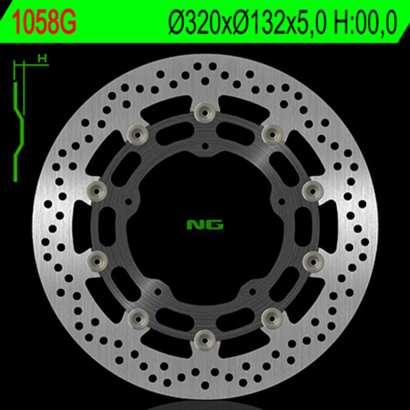 Yamaha Xvs 1300 [NG BRAKE DISC] - round floating brake disc