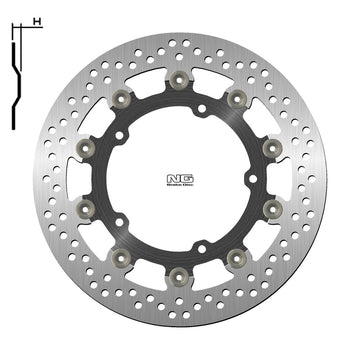 Yamaha Fz 600 S Fazer [NG BRAKE DISC] - round floating brake disc