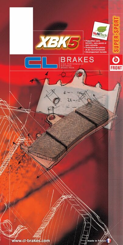 Kawasaki Zr 400 [CL BRAKES] - Street sintered metal brake pads - 1177XBK5