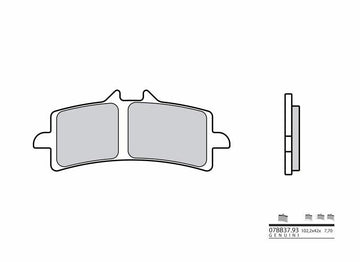 Ktm 1290 Superduke R Evo [BREMBO] - Genuine sintered metal brake pads - 07BB3793