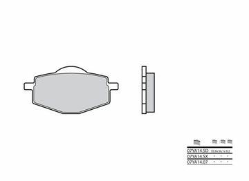 Yamaha TT 600 59X [Brembo] - Brembo off -road sinter metal brake pads