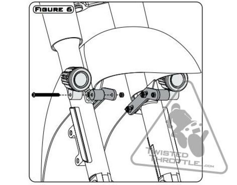 Kawasaki Vn 900 [DENALI] - Lighting bracket Kawasaki Vulcan/Yamaha Star Cruisers