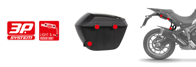 Kymco Ak 550 [SHAD] - SH23 side case black 5kg 23L