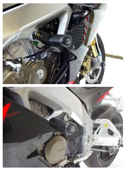 Aprilia RSV4 FACTORY APRC SE [2011] - Aero Crash Protectors Black Aprilia RSV4 R/RR/RF/Factory