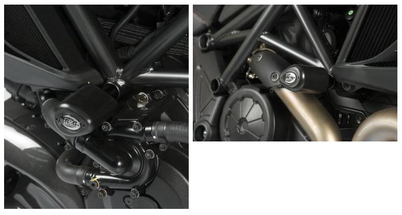 Ducati Diavel 1200 Cromo [2012-2013] - Aero-Crash-Protektoren Schwarz Ducati Diavel