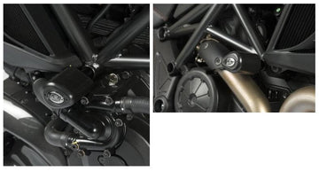 Ducati Diavel 1200 Dark [2013-2014] - Aero-Crash-Protektoren Schwarz Ducati Diavel