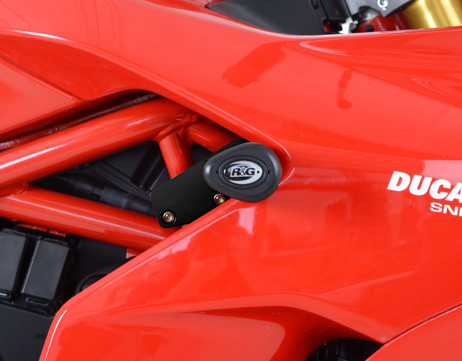 Ducati SuperSport S [2017-2024] - Aero Sturzpads schwarz mit Bohrungsblende Ducati Supersport