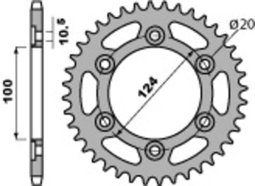 Ducati 900 SS [PBR] - Standard chain wheel