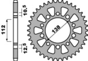 Honda Cb 600 F Hornet [PBR] - Sprocket aluminum reinforced - 520