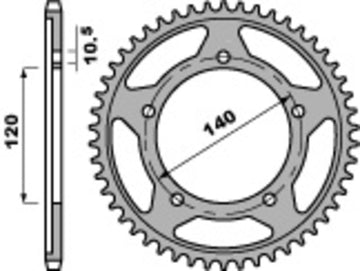Triumph Bonneville 800 T100 [PBR] - motorcycle chain wheel