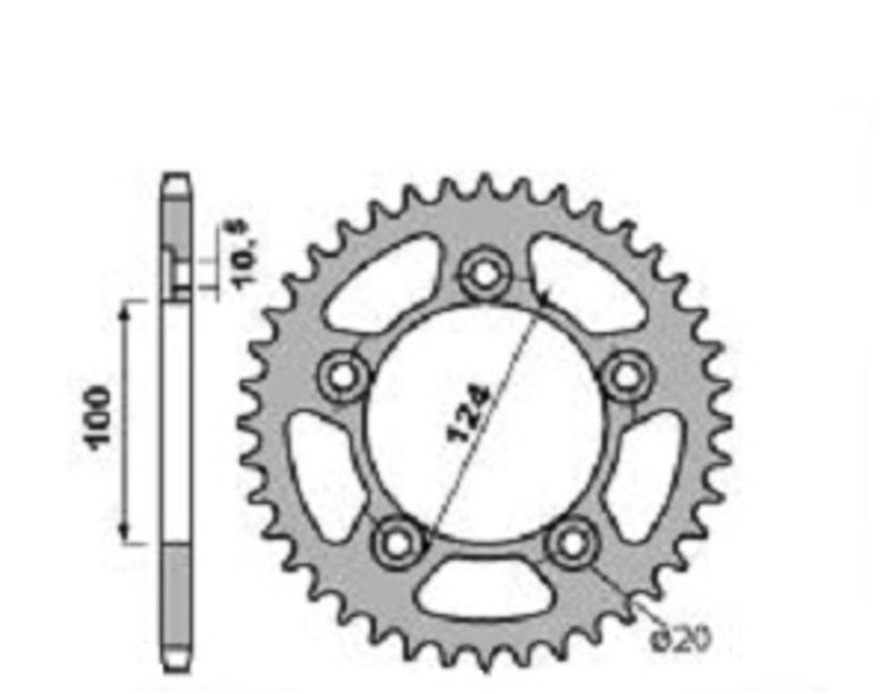 Ducati Monster 821 [PBR] - Sprocket aluminum reinforced - 520