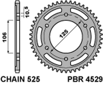 Triumph Street Triple 765 [PBR] - Sprocket Aluminum Standard - 525