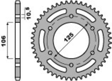 Triumph Street Triple [PBR] - aluminum reinforced sprocket - 520