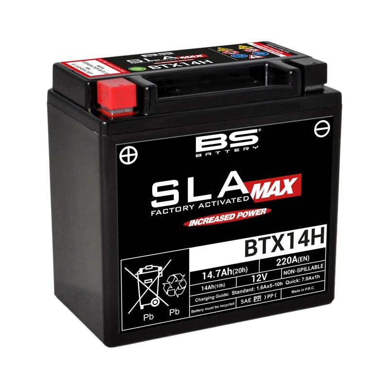 Indian Ftr 1200 [BS BATTERY] - SLA Max Maintenance Free Battery Factory Activated - BTX14H
