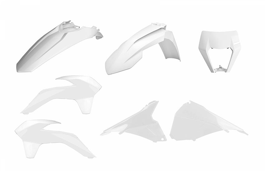 KTM 300 EXC [2014-2016] - Enduro Restyling Plastik-Kit Weiß KTM EXC