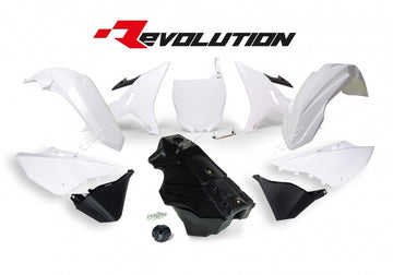 Yamaha YZ 250 (CG 20) [2005] - Revolution Plastik-Kit mit Tank Schwarz/Weiß Yamaha YZ125/250