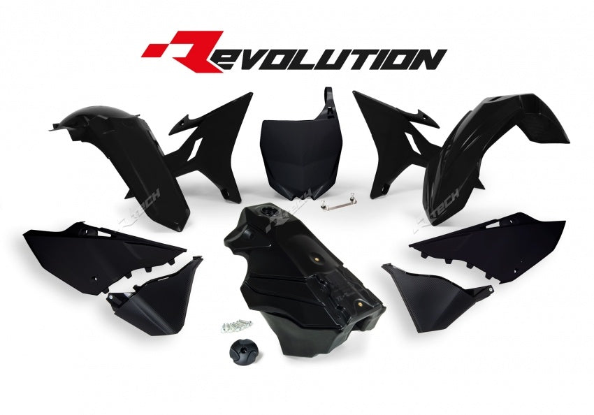 Yamaha YZ 250 (CG 13) [2003] - Plastik-Kit Revolution schwarz inkl. Tank Yamaha YZ125/250