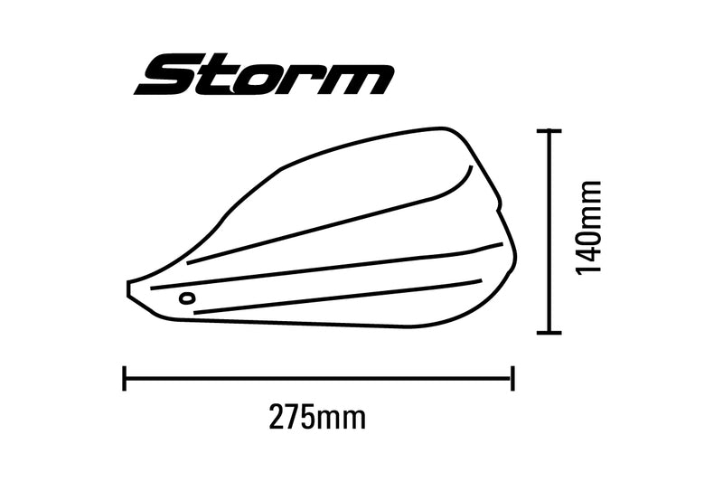Kawasaki Z 900 [BARKBUSTERS] - Storm Hanguads Set Single Point Clamp Mount-Handlebar End Black