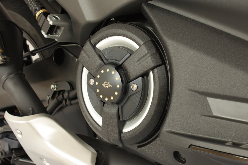 Yamaha T-Max 560 Tech Max [GILLES] - Engine cover (styling) black/gold Yamaha T-Max 530/560