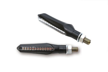 Kawasaki Z 400 [SHIN YO] - Run LED sequence indicator housing black / lens smoke gray (pair), front & rear