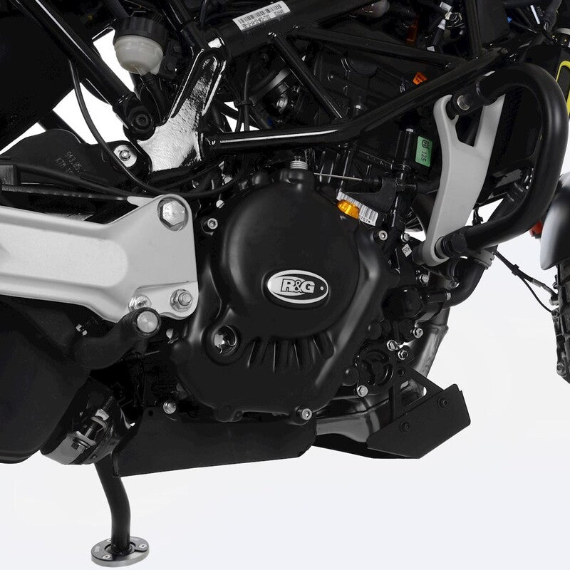 Ktm RC 125 ABS [2022-2026] - Race Series Right Crankcase Cover Protector (Clutch) - Black Husqvarna Svartpilen 125