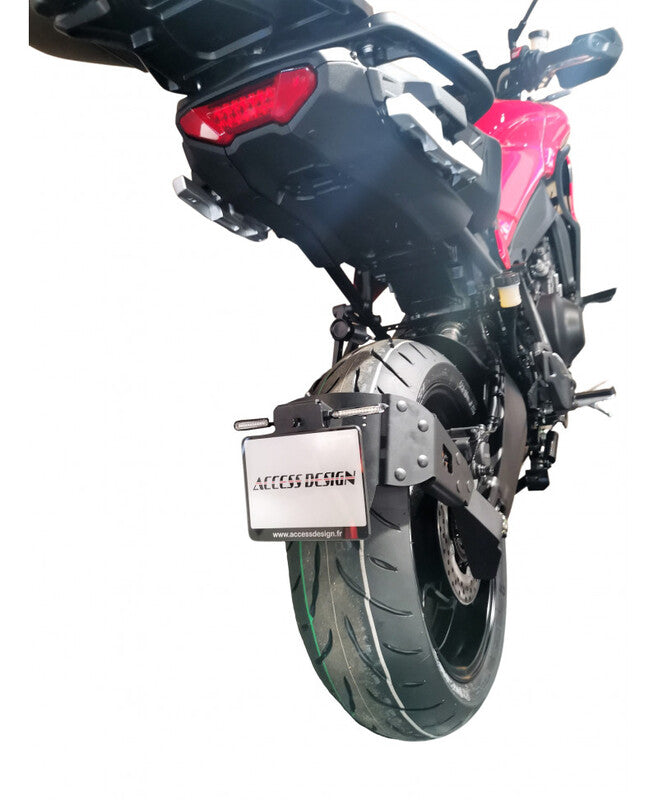 Yamaha Tracer 9 Y-Amt [ACCESS DESIGN] - ''Wheel Fitted'' License Plate Holder Black - Yamaha MT-09 Tracer/GT