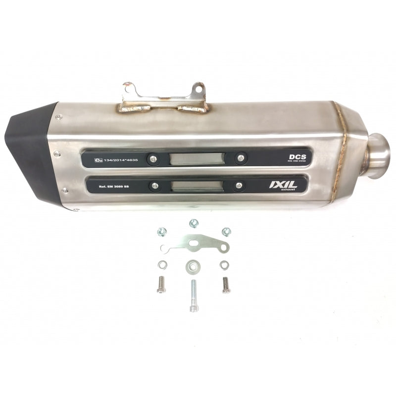 Ktm 1090 Adventure [IXIL] - MXT silencer stainless steel / end cap black - EM3089SS