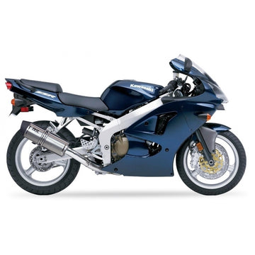 Kawasaki Ninja ZX-6 R (ZX 600 GG) [1998-1999] - Hexoval silencer stainless steel / end cap stainless steel black - OK7045VSE
