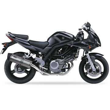 SUZUKI SV 650 [2008-2009] - Hexoval Endtopf Edelstahl / Endkappe Edelstahl schwarz - OS8056VSE